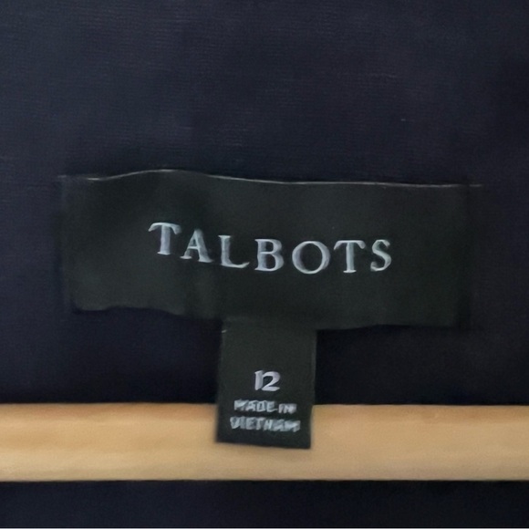 Talbots 100% Linen Navy Nautical Sailor Gold Button Blazer Jacket Preppy Trend - Picture 4 of 15